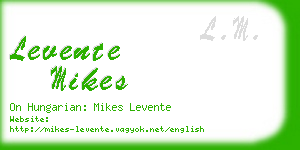 levente mikes business card